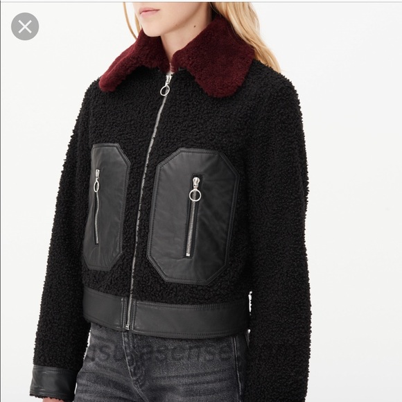 sandro sherpa jacket